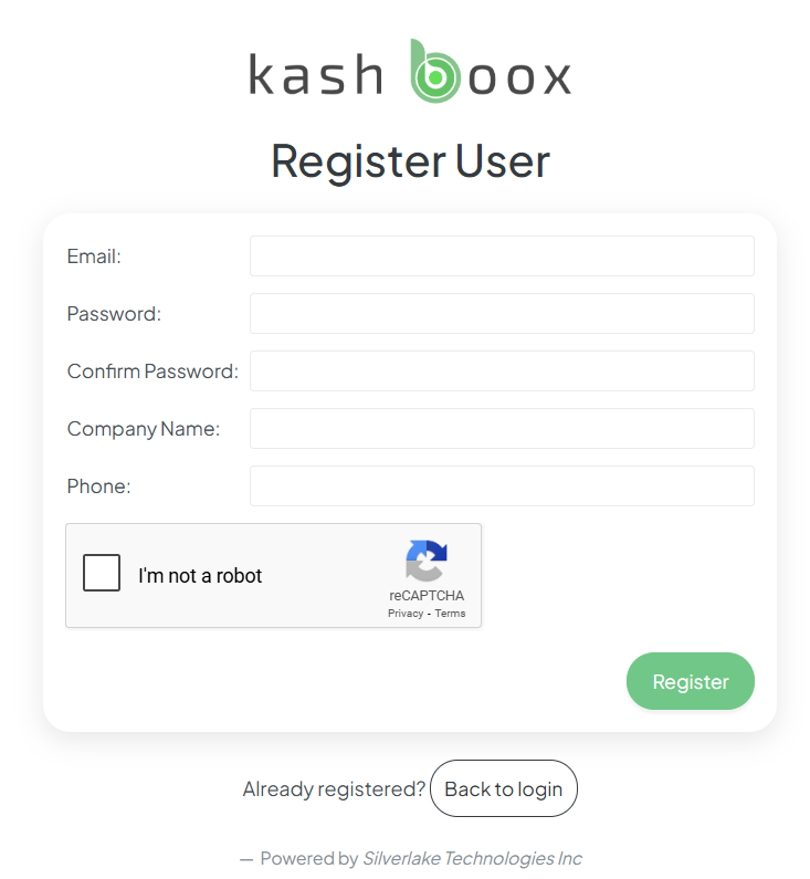 Registration at Kash Boox App