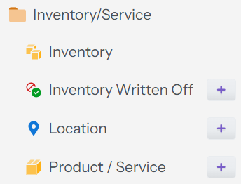 Inventory/Service Category